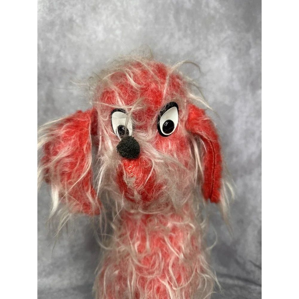 Vintage Fable Toy Plush Red‎ Dog Carnival Fair Scruffy Plush